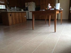 ceramic floor tiles in kitchen